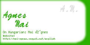 agnes mai business card